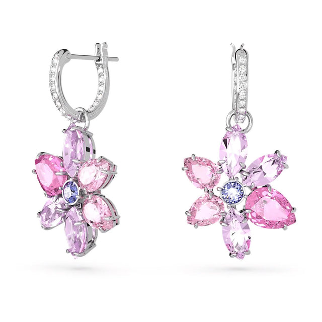 GEMA DROP EARRINGS - PINK/RHODIUM PLATED 5658397 PINK/RHS SWAROVSKI 