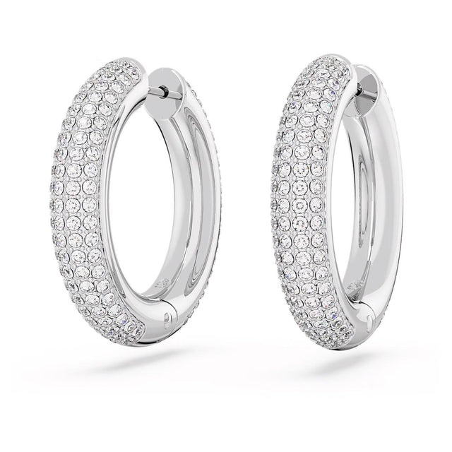 DEXTERA HOOP EARRINGS - WHITE/RHODIUM PLATED 5651392 CRE/RHS SWAROVSKI 