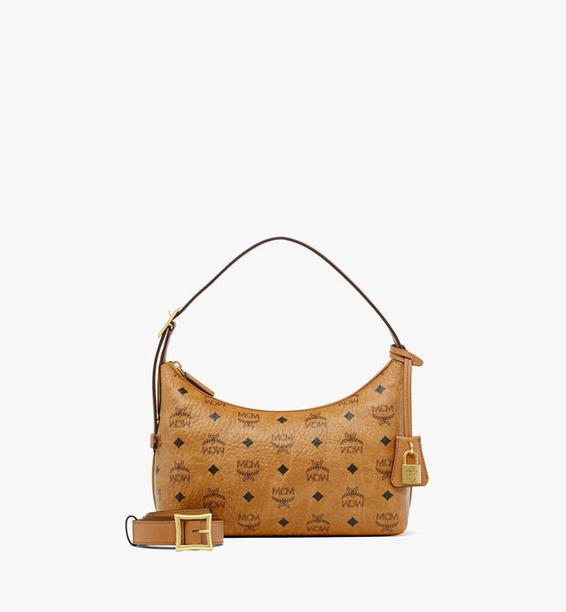 AREN HOBO IN VISETOS - COGNAC MWHESTA01CO001 COGNAC MCM 