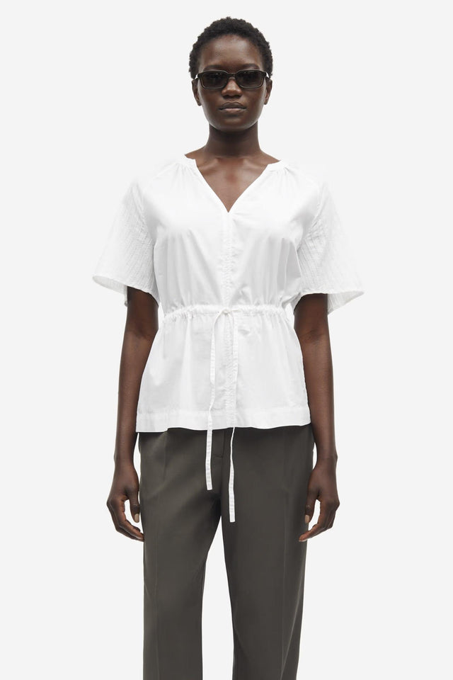SATOMA BLOUSE - WHITE F25100007 -WHITE SAMSOE SAMSOE 