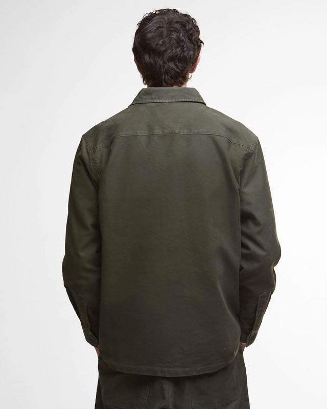 NEWBIRCH OVERSIZED COTTON SATEEN OVERSHIRT - FOREST MOS0437GN91 -FOREST BARBOUR 