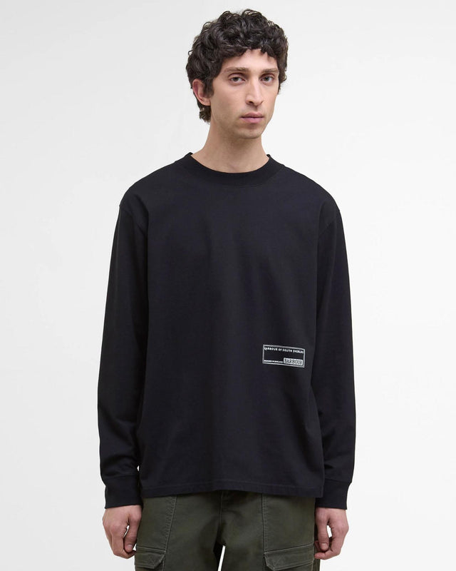 HAMILTON LS T-SHIRT - BLACK MTS1489BK31 -BLACK BARBOUR 