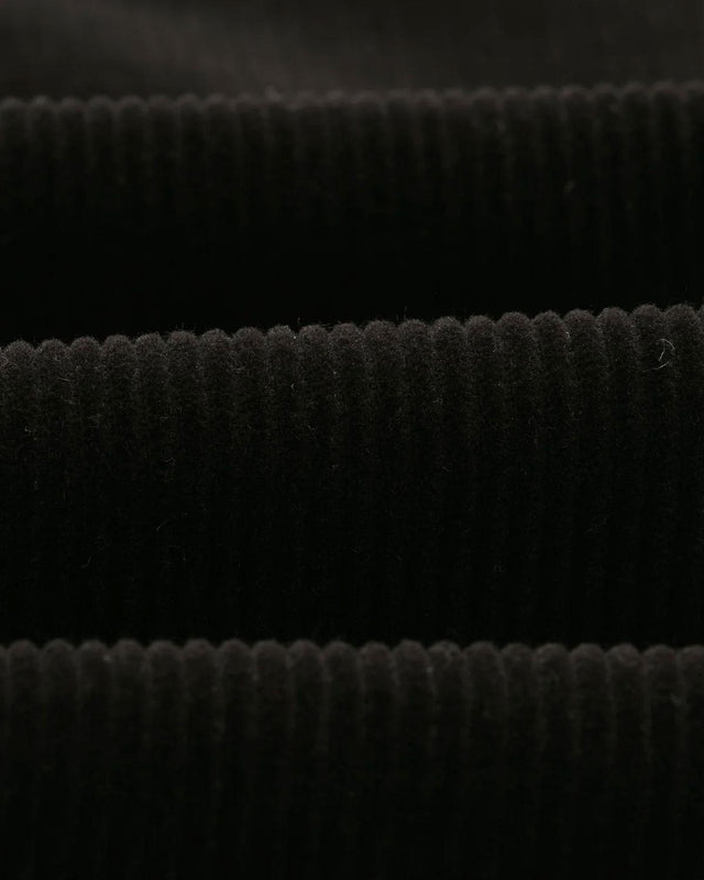 RALEIGH CORDUROY PLEATED TROUSERS - BLACK AW24-TRO-RAL-BLS-BLK -BLACK WAX LONDON 