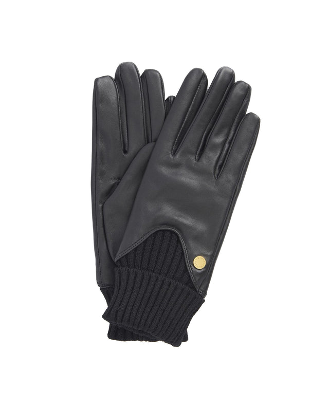 DEANNA LEATHER GLOVES - BLACK LGL0140BK11 -BLACK BARBOUR 