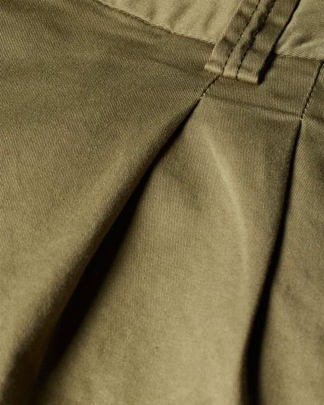 GARMENT DYED PLEATED WIDE-LEG CROPPED TROUSERS - KHAKI W2R-344T-P30879 -34 Khaki PAUL SMITH 