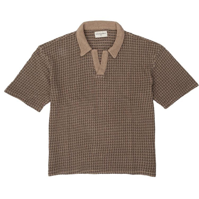 PELE POLO - TAUPE/ DRYBROWN S25MTEE221 -TAUPE/DRYBROWN OFFICINE GENERALE 