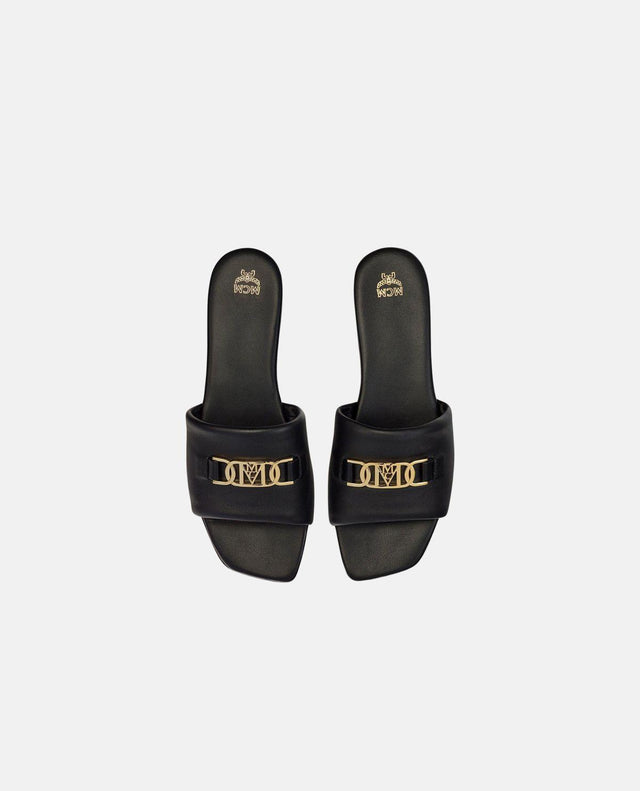 MODE TRAVIA FLAT SANDALS - BLACK MESDALD05BK -BLACK MCM 