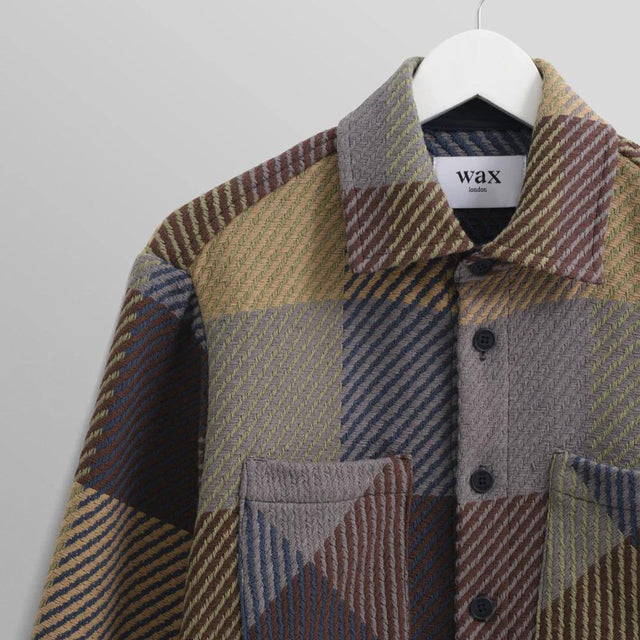 WHITING OVERSHIRT CHARLTON CHECK - KHAKI / NAVY