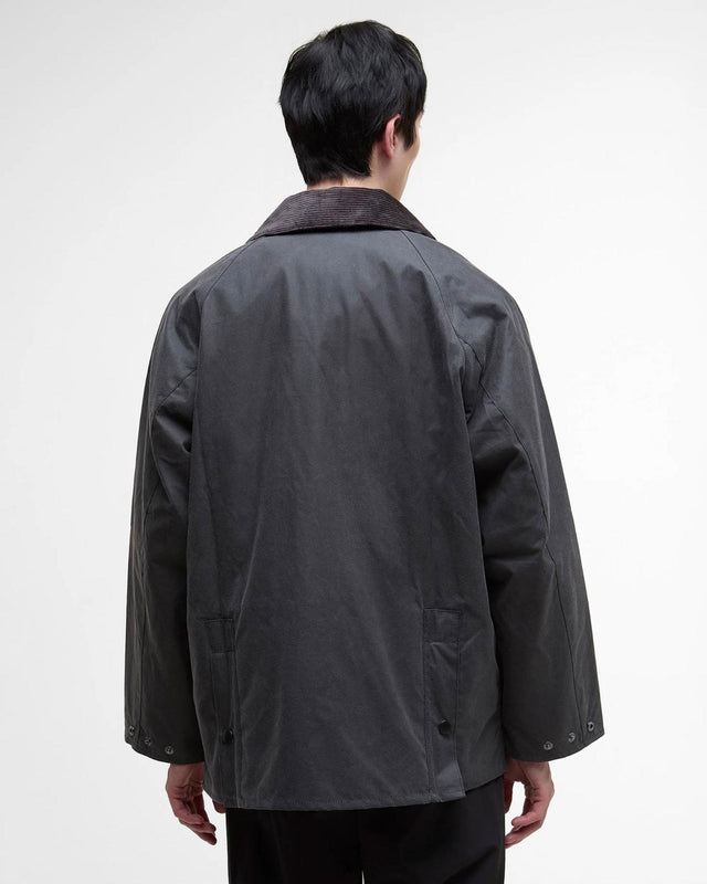 OVERSIZED BEDALE WAX JACKET - GREY MWX1679GY93 -GREY BARBOUR 