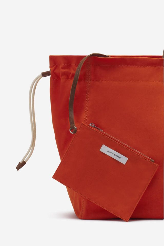 "THE SURF" TOTE BAG - HOT ORANGE MW05111WW0104 -P895 Maison Kitsune 