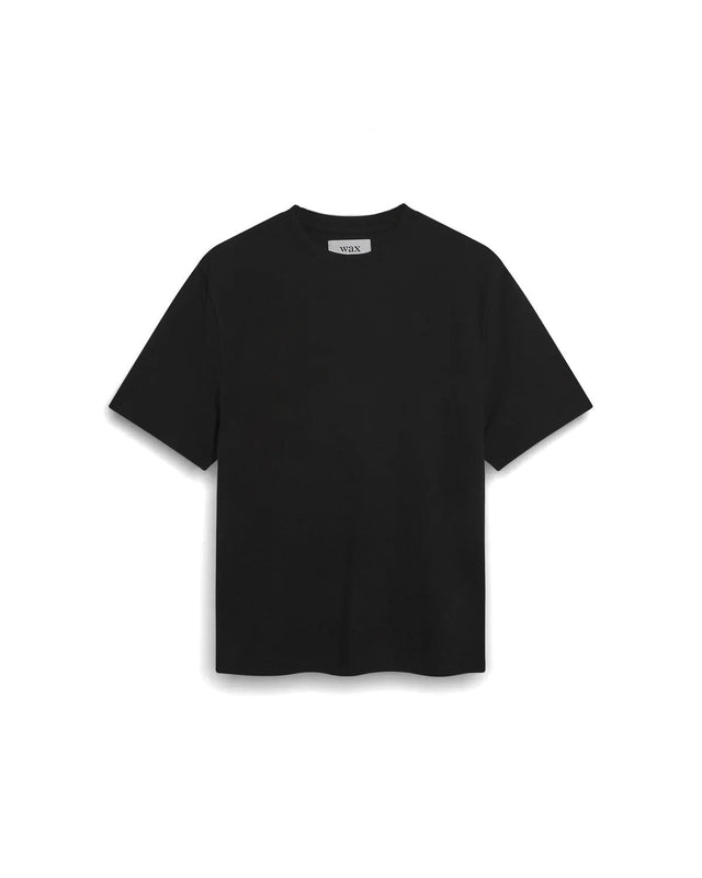 DEAN TEXTURED T-SHIRT - BLACK WI00-TEE-DEA-APF-BLK BLACK WAX LONDON 
