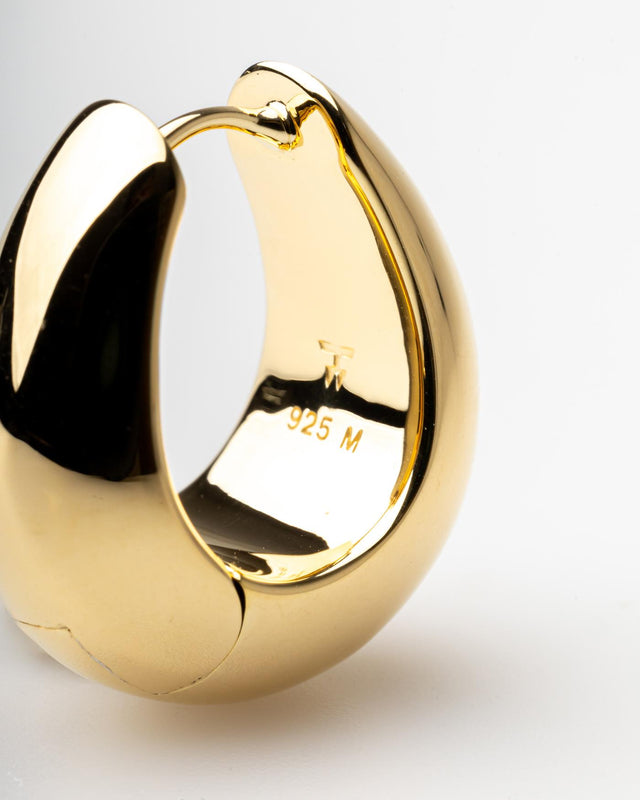 ICE HOOPS MEDIUM - GOLD 100512 -GOLD TOM WOOD 