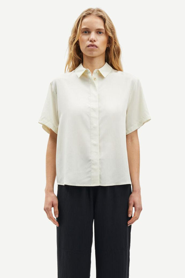 MINA SS SHIRT - SILVER GREEN F21200143 SILVER GREEN SAMSOE SAMSOE 