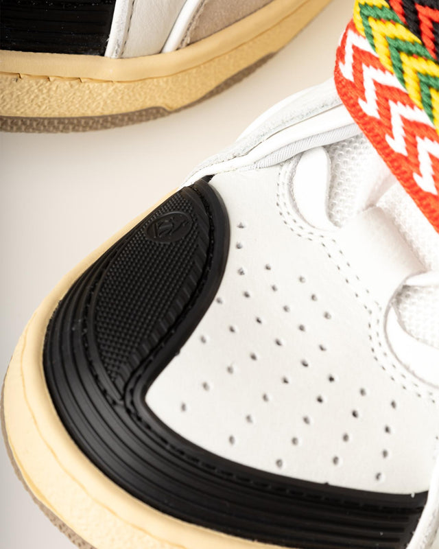 LEATHER CURB SNEAKERS - WHITE FU-SKDK12-DRA2-P25 -00 WHITE LANVIN 