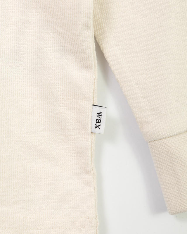 HAYDEN LONG SLEEVE TEE JOLT - ECRU WI00-TEE-HAY-APF-ECR -ECRU WAX LONDON 