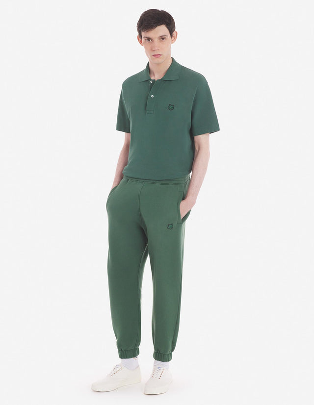 BOLD FOX HEAD PATCH COMFORT POLO - BOTTLE GREEN