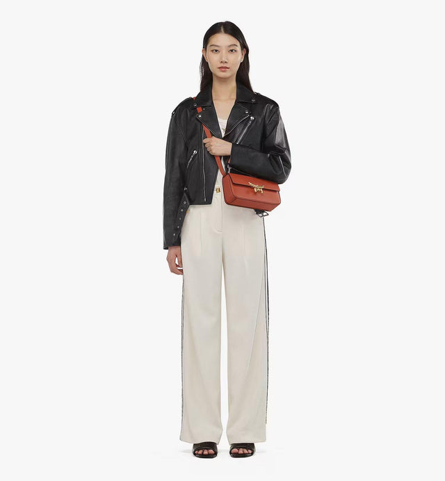 HIMMEL SHOULDER BAG IN SPANISH CALF LEATHER - BROWN MWSESAC06C7001 BROWN MCM 