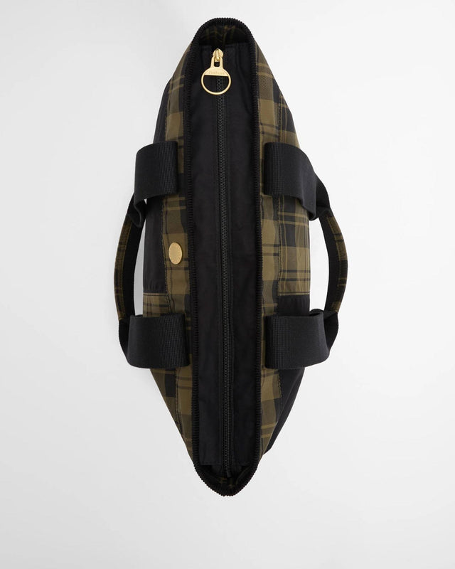 MYA PATCHWORK TOTE BAG - BLACK/ OLIVE CHECK LBA0484BK11 -BLACK/OLIVE CHECK BARBOUR 