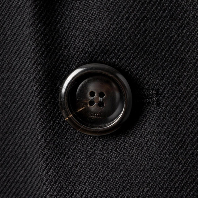 WOOL LONG COAT - BLACK FCO027.285 -001 AMI PARIS 