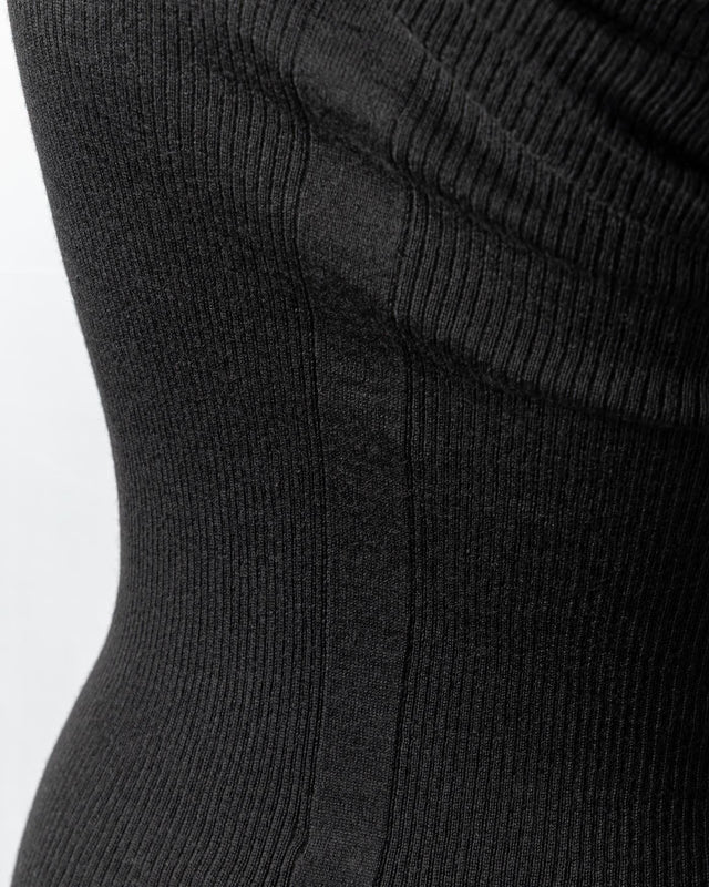 ATHENA ONE SHOULDER TOP - BLACK RP01E7625 RIBM -09 BLACK RICK OWENS 