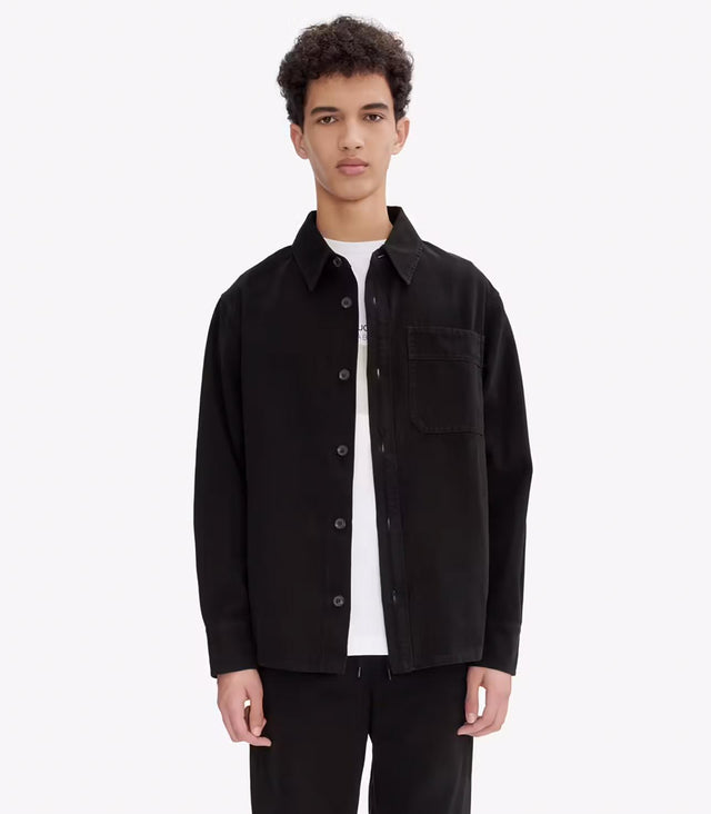 BASILE BRODÉE POITRINE OVERSHIRT - BLACK COGBJ-H02918 LZZ-BLACK A.P.C. 