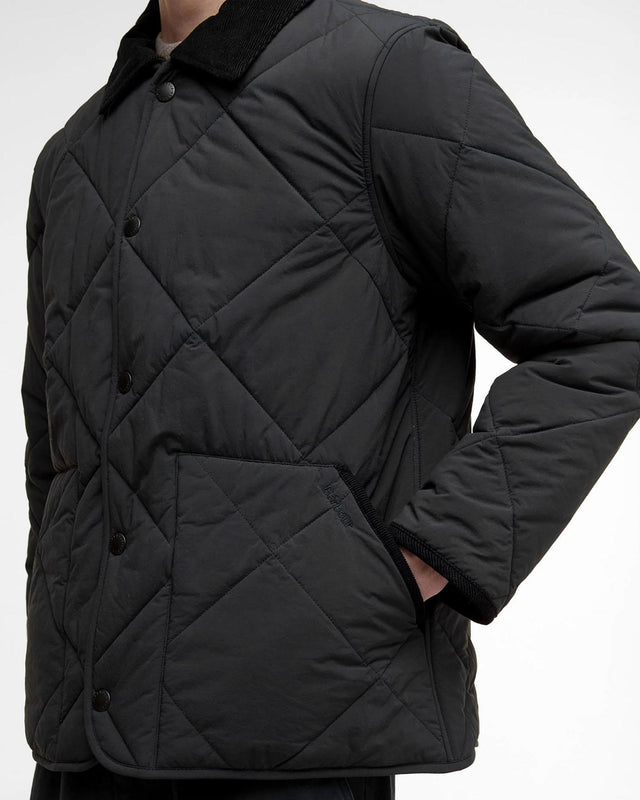 MODIFIED SHORT LIDDESDALE QUILTED JACKETED JACKET - BLACK MQU1866BK11 -BLACK BARBOUR 