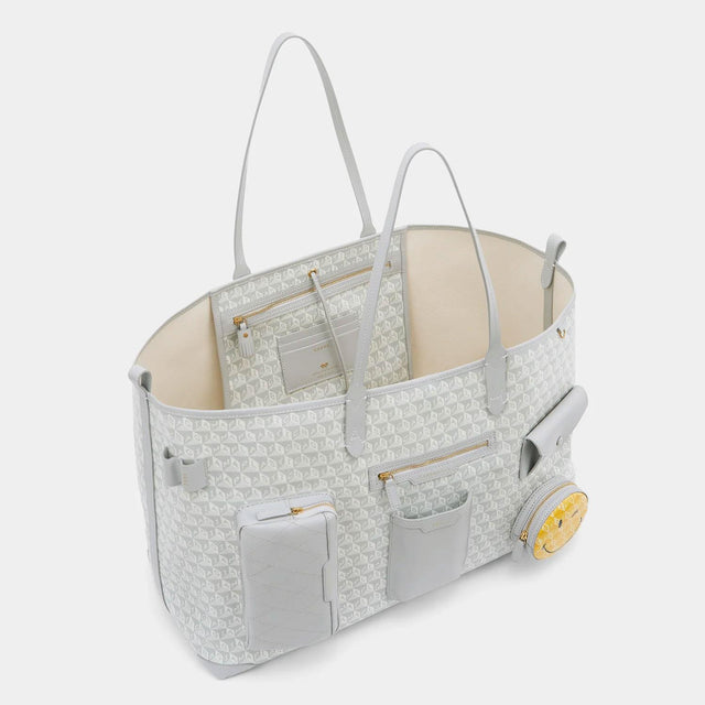 I AM A PLASTIC BAG XL TOTE MULTI-POCKET WINK - FROST 180986 FROST ANYA HINDMARCH 