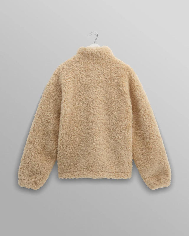 TRIMMS BORG JACKET FAUX FUR - BEIGE AW24-JKT-TRM-BKP-BEI -BEIGE WAX LONDON 