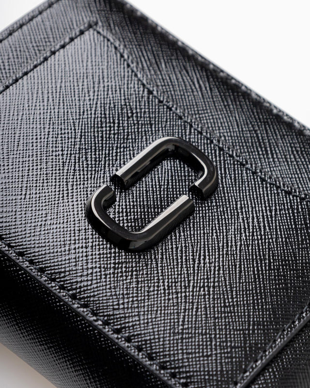THE UTILITY SNAPSHOT DTM MINI COMPACT WALLET - BLACK 2F3SMP051S07 -001 BLACK MARC JACOBS 