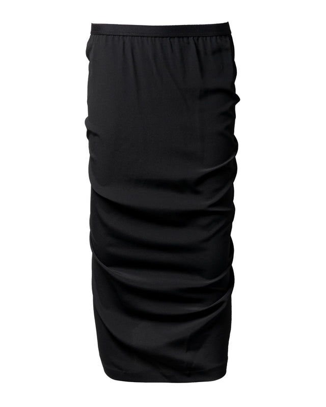 COCOON CREPE SKIRT - BLACK RP01E7330 CC -09 BLACK RICK OWENS 