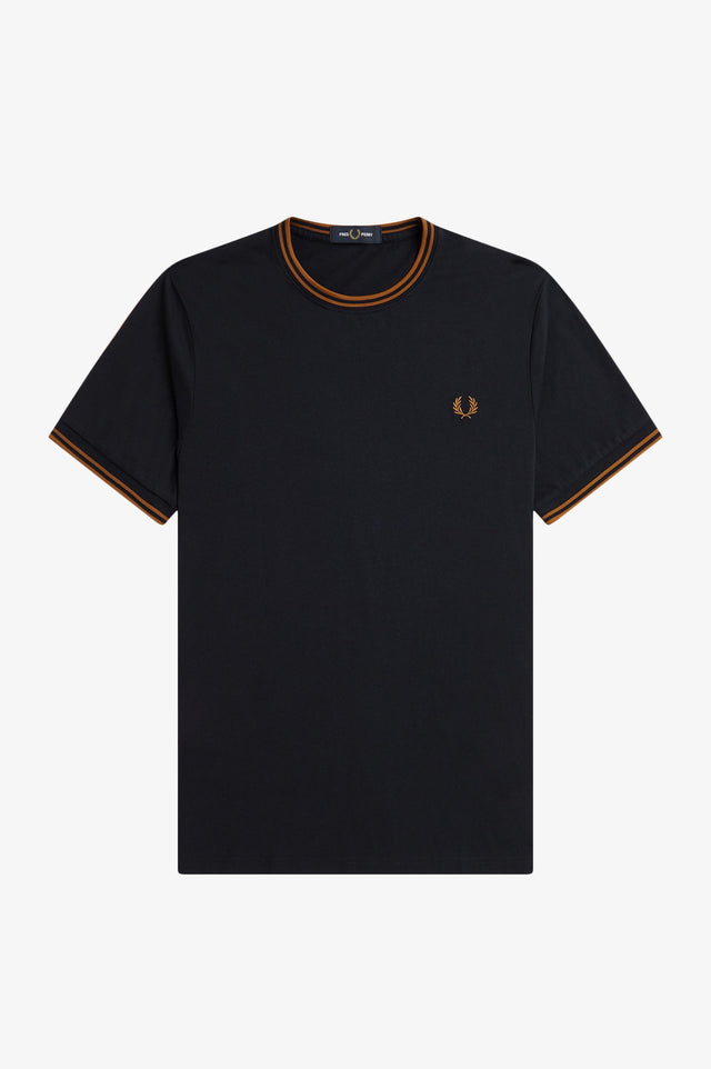 TWIN TIPPED T-SHIRT - NAVY M1588 -M68 FRED PERRY 