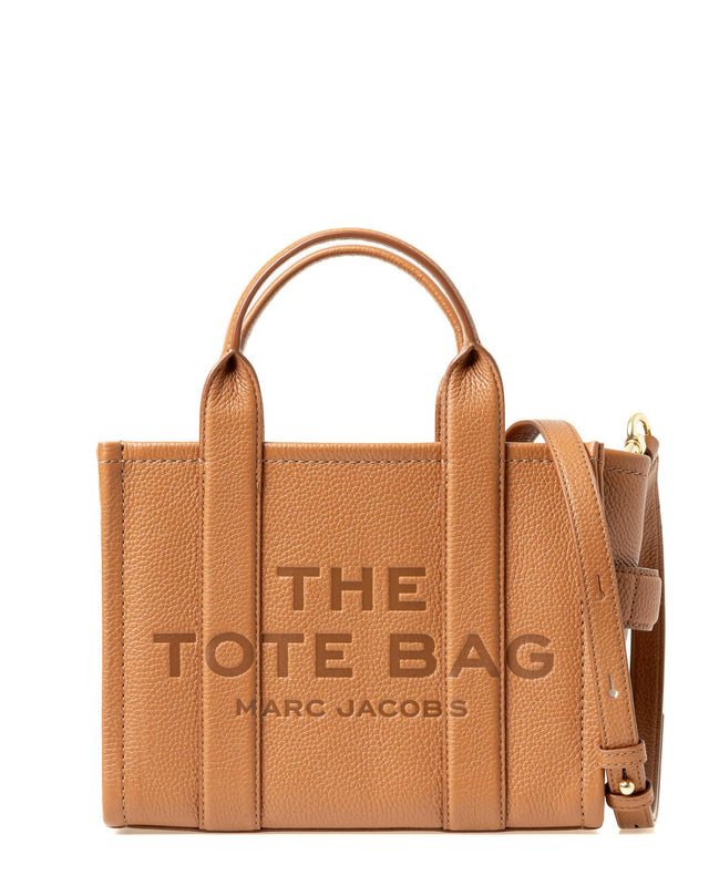 THE LEATHER SMALL TOTE BAG - ARGAN OIL