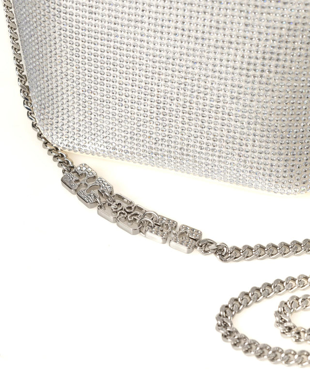 BOU BUCKET MINI SATIN STRASS BAG - EGRET A6507 -135 EGRET GANNI 