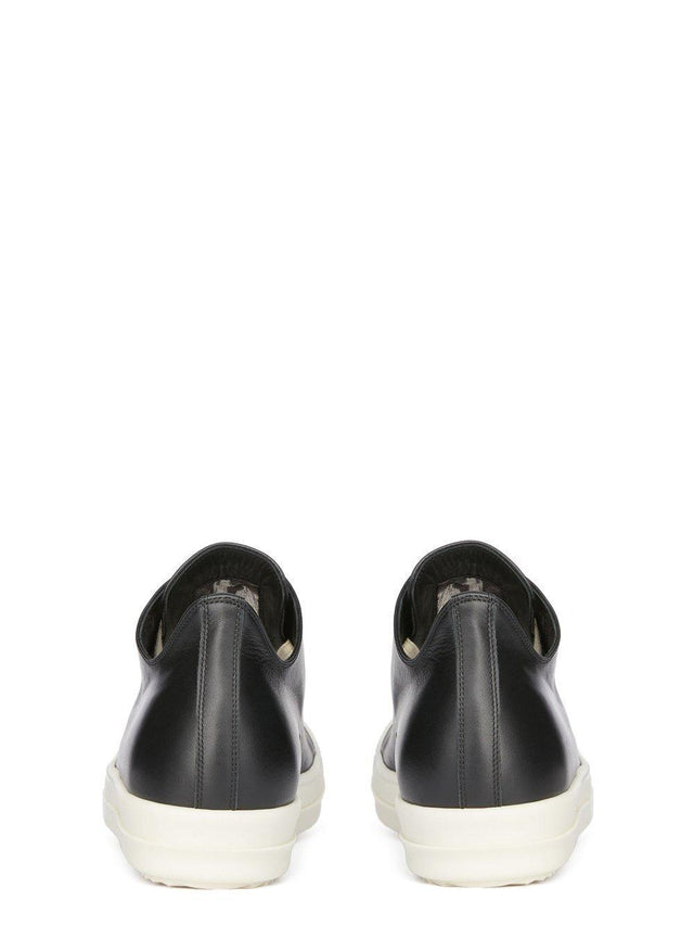 LEATHER LOW SNEAKERS - BLACK/ MILK/ MILK RP01E7891 LCO -911 BLACK/MILK/MILK RICK OWENS 