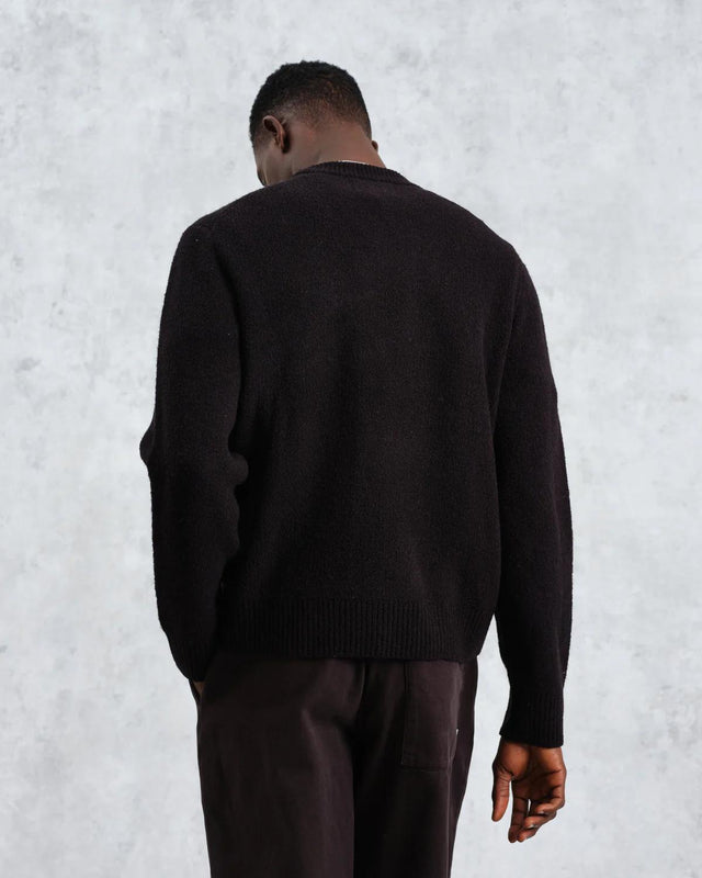 WILDE CREW PLAIN JERSEY BOUCLE - BLACK