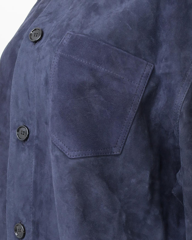 OVERSHIRT WITH WAIST DRAWSTRING - NIGHT BLUE UJK229.506 -430 AMI PARIS 