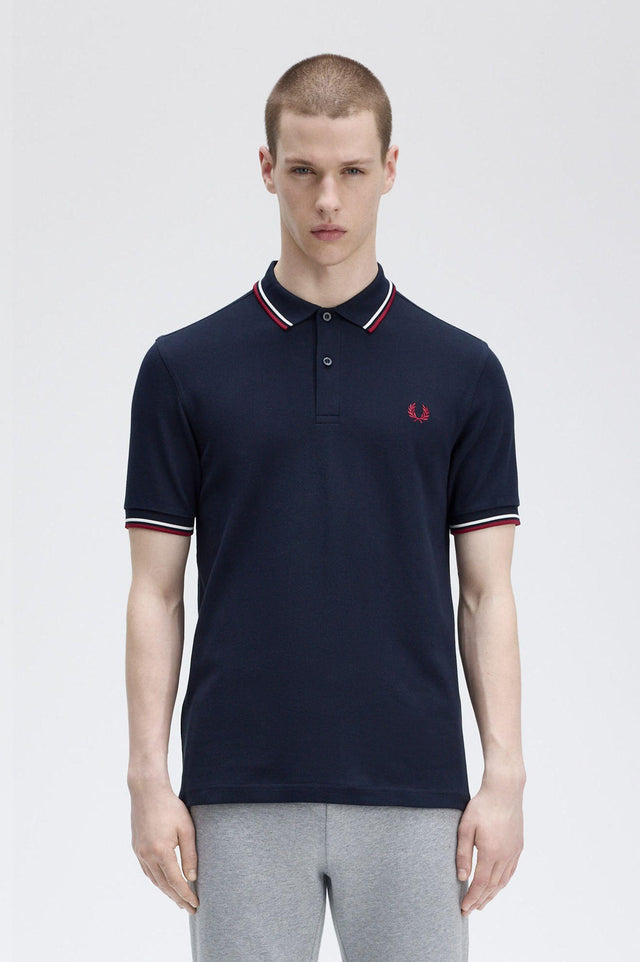 THE TWIN TIPPED POLO SHIRT - NAVY M3600 -T55 FRED PERRY 