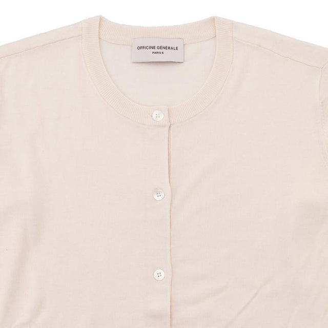 MOANE CARDIGAN - ECRU S25WKNT302 -ECRU OFFICINE GENERALE 