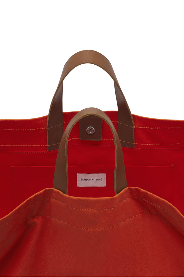 "THE SURF" TOTE BAG - HOT ORANGE MW05111WW0104 -P895 Maison Kitsune 