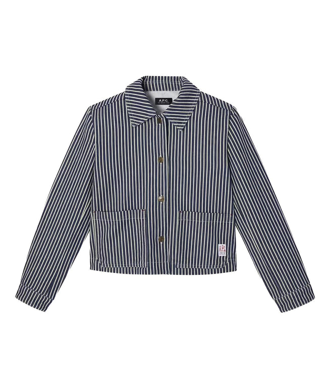 FRIDA JACKET - BLUE/ WHITE COHHG-F32006 TIC-BLUE/WHITE A.P.C. 