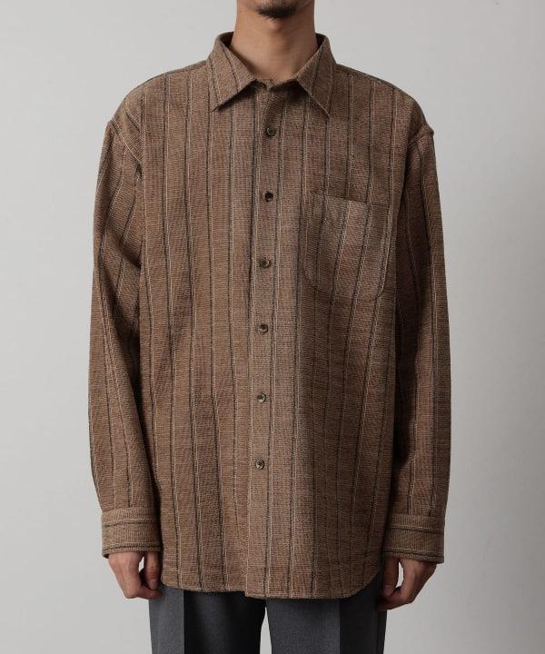 IG RE MOLESKI SHIRT - BEIGE STRIPE 2311-0167-262 25 BEAMS 