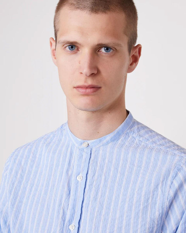 GASTON STRIPE SHIRT - DREAMBLUE/ WHITE S25MSHI030 -DREAMBLUE/WHITE OFFICINE GENERALE 