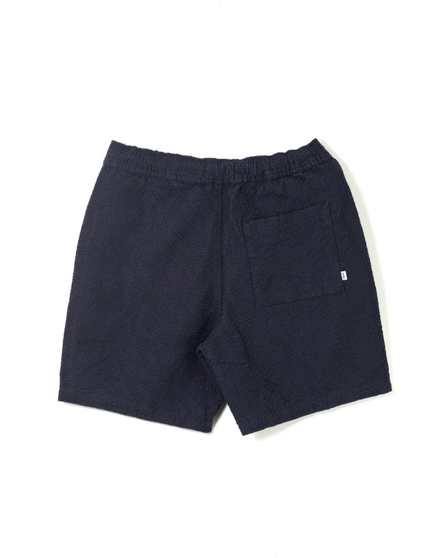 KURT SHORT HONEYCOMB DOBBY - NAVY SS25-STS-KUR-BRV-NVY -NAVY WAX LONDON 