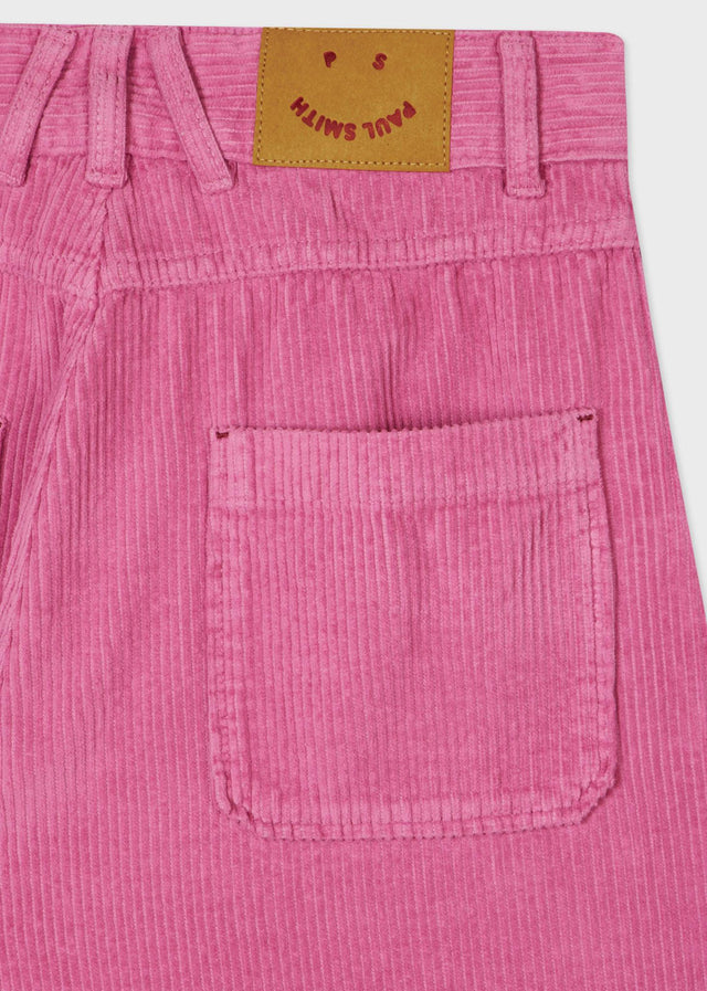 WOMEN'S CORDUROY BARREL LEG TROUSERS - PINK W2R-330T-N21950 52 PAUL SMITH 