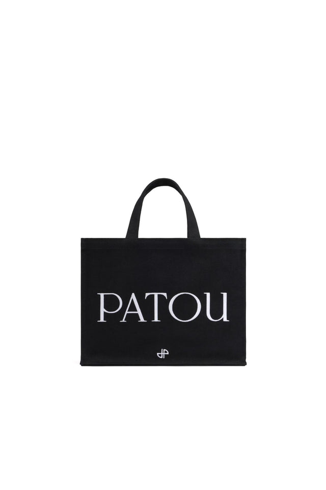 MEDIUM LOGO TOTE BAG - BLACK AC0880076 -999B BLACK PATOU 