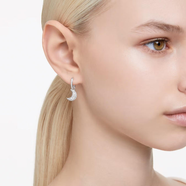 SUBLIMA DROP EARRINGS - WHITE/RHODIUM PLATED 5666157 CRE/RHS SWAROVSKI 