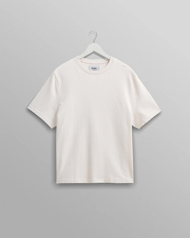 DEAN TEXTURED T-SHIRT - ECRU WI00-TEE-DEA-APF-ECR ECRU WAX LONDON 