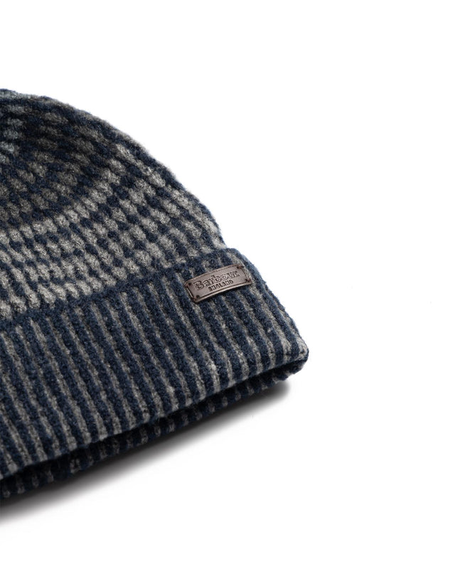 HARRAY BEANIE HAT - NAVY/ BASALT BLUE MHA0864NY71 -NAVY/BASALT BLUE BARBOUR 