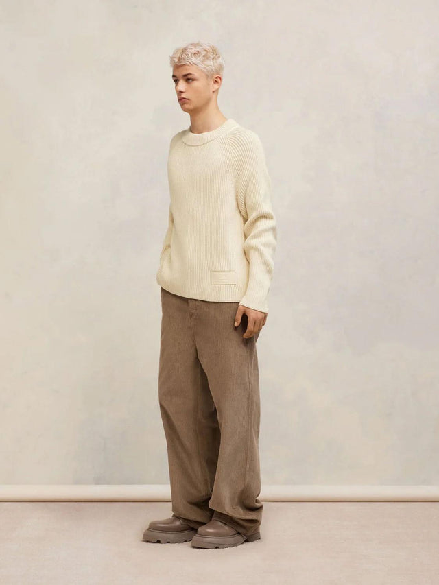 AMI ALEXANDRE MATTIUSSI CREWNECK - IVORY HKS024.KN0031 -185 AMI PARIS 