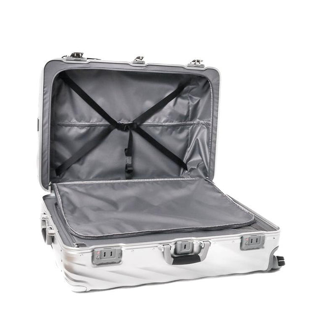 19 DEGREE ALUMINIUM EXTENDED TRIP CHECKED LUGGAGE 77.5 CM - SILVER